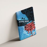Snapper Fishing New Zealand Canvas Wall Art Tamure Fish Hook Maori Pattern LT22 - Polynesian Pride