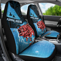 Snapper Fishing New Zealand Car Seat Cover Tamure Fish Hook Maori Pattern LT22 - Polynesian Pride