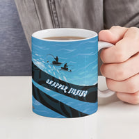 Personalised Snapper Fishing New Zealand Ceramic Mug Tamure Fish Hook Maori Pattern LT22 - Polynesian Pride