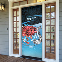 Personalised Snapper Fishing New Zealand Door Cover Tamure Fish Hook Maori Pattern LT22 - Polynesian Pride