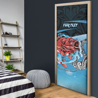Personalised Snapper Fishing New Zealand Door Cover Tamure Fish Hook Maori Pattern LT22 - Polynesian Pride