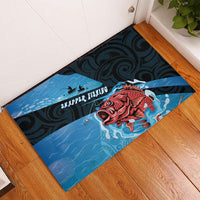 Snapper Fishing New Zealand Rubber Doormat Tamure Fish Hook Maori Pattern LT22 - Polynesian Pride