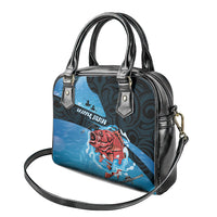 Snapper Fishing New Zealand Shoulder Handbag Tamure Fish Hook Maori Pattern LT22 - Polynesian Pride