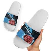 Snapper Fishing New Zealand Slide Sandals Tamure Fish Hook Maori Pattern LT22 - Polynesian Pride