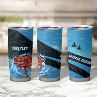 Personalised Snapper Fishing New Zealand Tumbler Cup Tamure Fish Hook Maori Pattern LT22 - Polynesian Pride