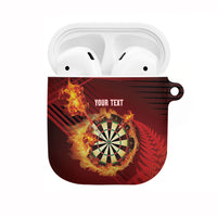 Personalised Darts New Zealand AirPods Case Silver Fern Red Color LT22 Red - Polynesian Pride