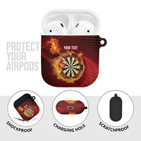 Personalised Darts New Zealand AirPods Case Silver Fern Red Color LT22 - Polynesian Pride