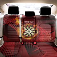 Personalised Darts New Zealand Back Car Seat Cover Silver Fern Red Color LT22 - Polynesian Pride