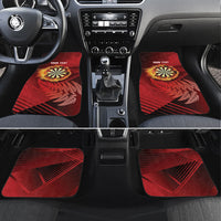 Personalised Darts New Zealand Car Mats Silver Fern Red Color LT22 Set 4pcs Red - Polynesian Pride