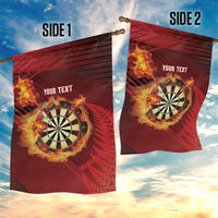 Personalised Darts New Zealand Garden Flag Silver Fern Red Color LT22 - Polynesian Pride