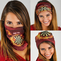 Personalised Darts New Zealand Neck Gaiter Silver Fern Red Color LT22 - Polynesian Pride