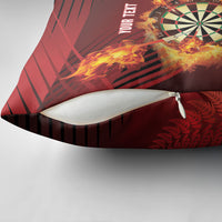 Personalised Darts New Zealand Pillow Cover Silver Fern Red Color LT22 - Polynesian Pride