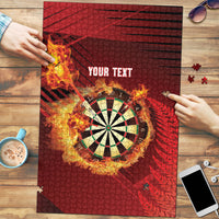 Personalised Darts New Zealand Puzzle Silver Fern Red Color LT22 Red - Polynesian Pride