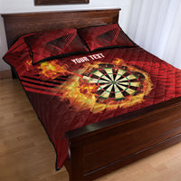 Personalised Darts New Zealand Quilt Bed Set Silver Fern Red Color LT22 - Polynesian Pride