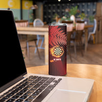 Personalised Darts New Zealand Skinny Tumbler Silver Fern Red Color
