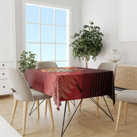 Personalised Darts New Zealand Tablecloth Silver Fern Red Color LT22 - Polynesian Pride