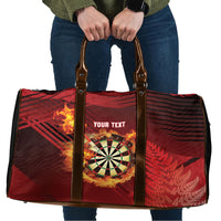Personalised Darts New Zealand Travel Bag Silver Fern Red Color LT22 Red - Polynesian Pride