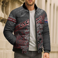 Personalised Cycling New Zealand Bomber Puffer Jacket Aotearoa Pride Sportswear LT22 - Polynesian Pride