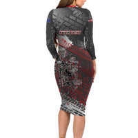 Personalised Cycling New Zealand Family Matching Long Sleeve Bodycon Dress and Hawaiian Shirt Aotearoa Pride Sportswear