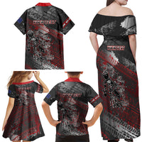 Personalised Cycling New Zealand Family Matching Off Shoulder Maxi Dress and Hawaiian Shirt Aotearoa Pride Sportswear