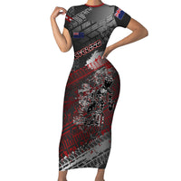Personalised Cycling New Zealand Family Matching Short Sleeve Bodycon Dress and Hawaiian Shirt Aotearoa Pride Sportswear