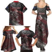 Personalised Cycling New Zealand Family Matching Summer Maxi Dress and Hawaiian Shirt Aotearoa Pride Sportswear