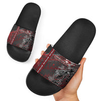 Personalised Cycling New Zealand Slide Sandals Aotearoa Pride Sportswear LT22 - Polynesian Pride