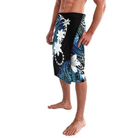 Cook Islands Maori Language Week Lavalava Tiare Maori Kuki Airani Blue Pattern LT22 - Polynesian Pride