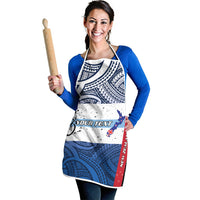 Personalised Cycling New Zealand Apron Aotearoa Map Fern Maori Pattern LT22 - Polynesian Pride