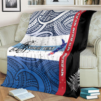 Personalised Cycling New Zealand Blanket Aotearoa Map Fern Maori Pattern LT22 - Polynesian Pride
