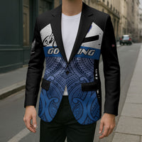 Personalised Cycling New Zealand Blazer Aotearoa Map Fern Maori Pattern LT22 - Polynesian Pride