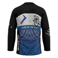 Personalised Cycling New Zealand Hockey Jersey Aotearoa Map Fern Maori Pattern LT22 - Polynesian Pride