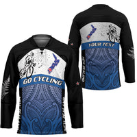 Personalised Cycling New Zealand Hockey Jersey Aotearoa Map Fern Maori Pattern LT22 - Polynesian Pride