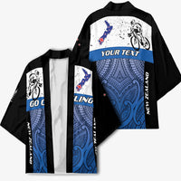 Personalised Cycling New Zealand Kimono Aotearoa Map Fern Maori Pattern LT22 - Polynesian Pride
