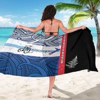 Personalised Cycling New Zealand Sarong Aotearoa Map Fern Maori Pattern LT22 - Polynesian Pride