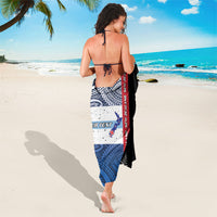 Personalised Cycling New Zealand Sarong Aotearoa Map Fern Maori Pattern LT22 - Polynesian Pride