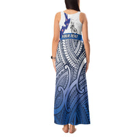 Personalised Cycling New Zealand Tank Maxi Dress Aotearoa Map Fern Maori Pattern LT22 - Polynesian Pride