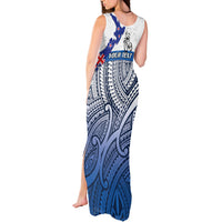 Personalised Cycling New Zealand Tank Maxi Dress Aotearoa Map Fern Maori Pattern LT22 - Polynesian Pride