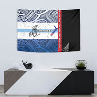 Personalised Cycling New Zealand Tapestry Aotearoa Map Fern Maori Pattern LT22 - Polynesian Pride