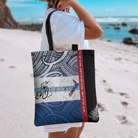 Personalised Cycling New Zealand Tote Bag Aotearoa Map Fern Maori Pattern LT22 - Polynesian Pride