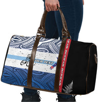 Personalised Cycling New Zealand Travel Bag Aotearoa Map Fern Maori Pattern LT22 - Polynesian Pride