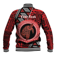 Personalised Tonga Language Week Baseball Jacket Heilala Turtle Malo E Lelei