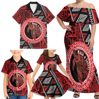 Personalised Tonga Language Week Family Matching Off Shoulder Maxi Dress and Hawaiian Shirt Heilala Turtle Malo E Lelei