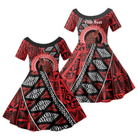 Personalised Tonga Language Week Family Matching Off Shoulder Maxi Dress and Hawaiian Shirt Heilala Turtle Malo E Lelei