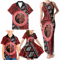 Personalised Tonga Language Week Family Matching Tank Maxi Dress and Hawaiian Shirt Heilala Turtle Malo E Lelei