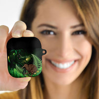 Kiwi New Zealand Personalised AirPods Case Aotearoa Map Silver Fern Koru Pattern LT22 - Polynesian Pride