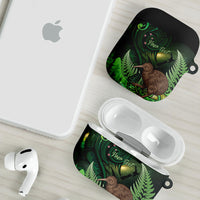 Kiwi New Zealand Personalised AirPods Case Aotearoa Map Silver Fern Koru Pattern LT22 - Polynesian Pride