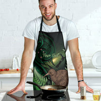 Kiwi New Zealand Personalised Apron Aotearoa Map Silver Fern Koru Pattern LT22 - Polynesian Pride