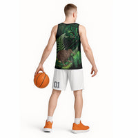 Kiwi New Zealand Personalised Basketball Jersey Aotearoa Map Silver Fern Koru Pattern LT22 - Polynesian Pride