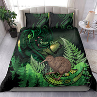 Kiwi New Zealand Personalised Bedding Set Aotearoa Map Silver Fern Koru Pattern LT22 - Polynesian Pride